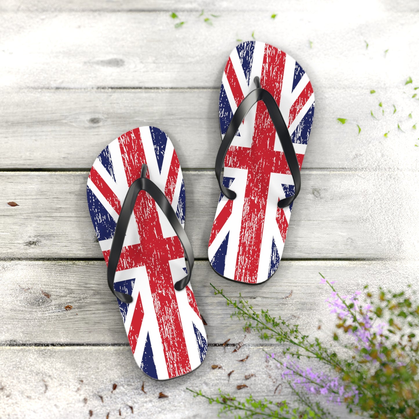 T5 Minimalist United Kingdom Flag Flip-Flops for Men & Women