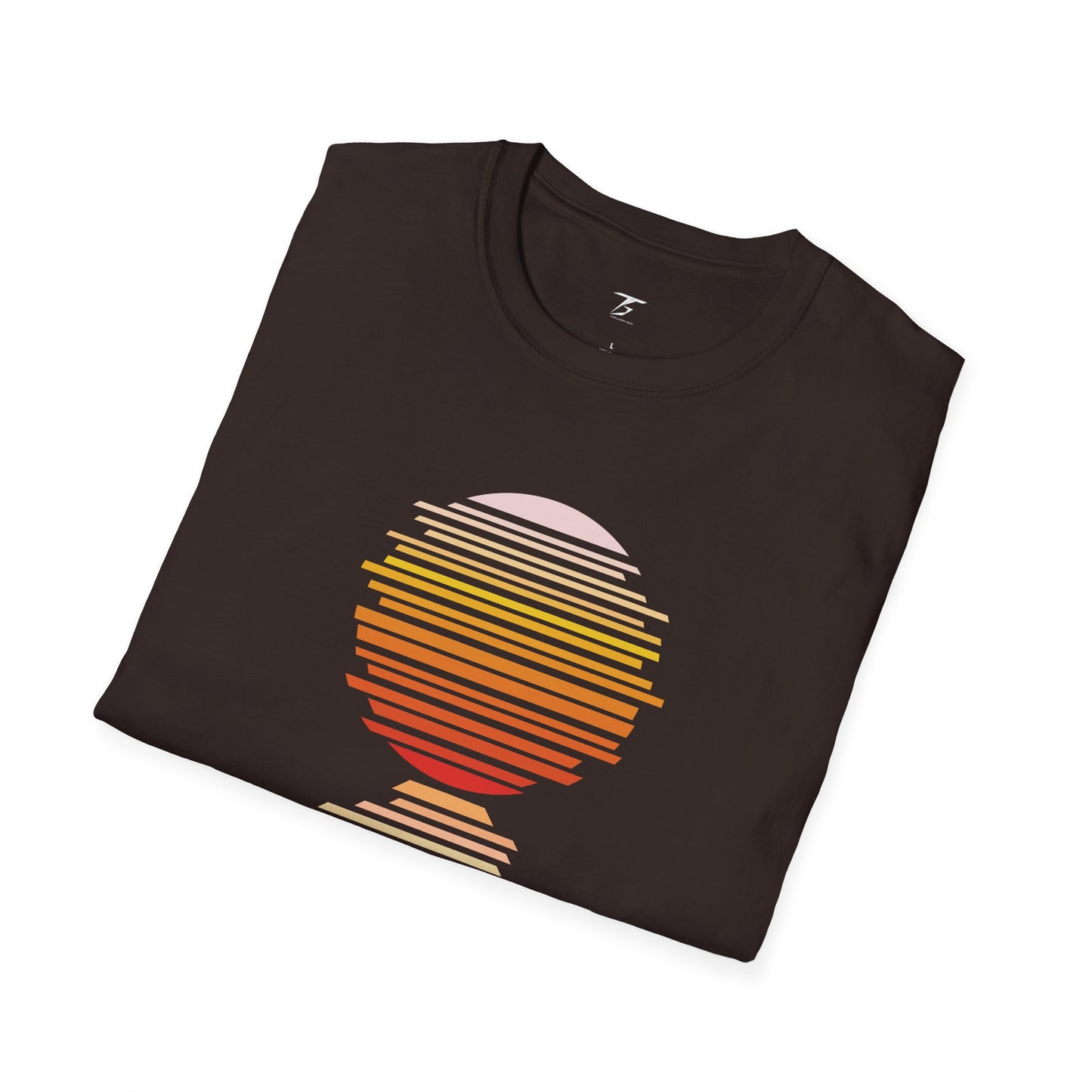 T5 Minimalist Sliced Sunset T-Shirt for Men