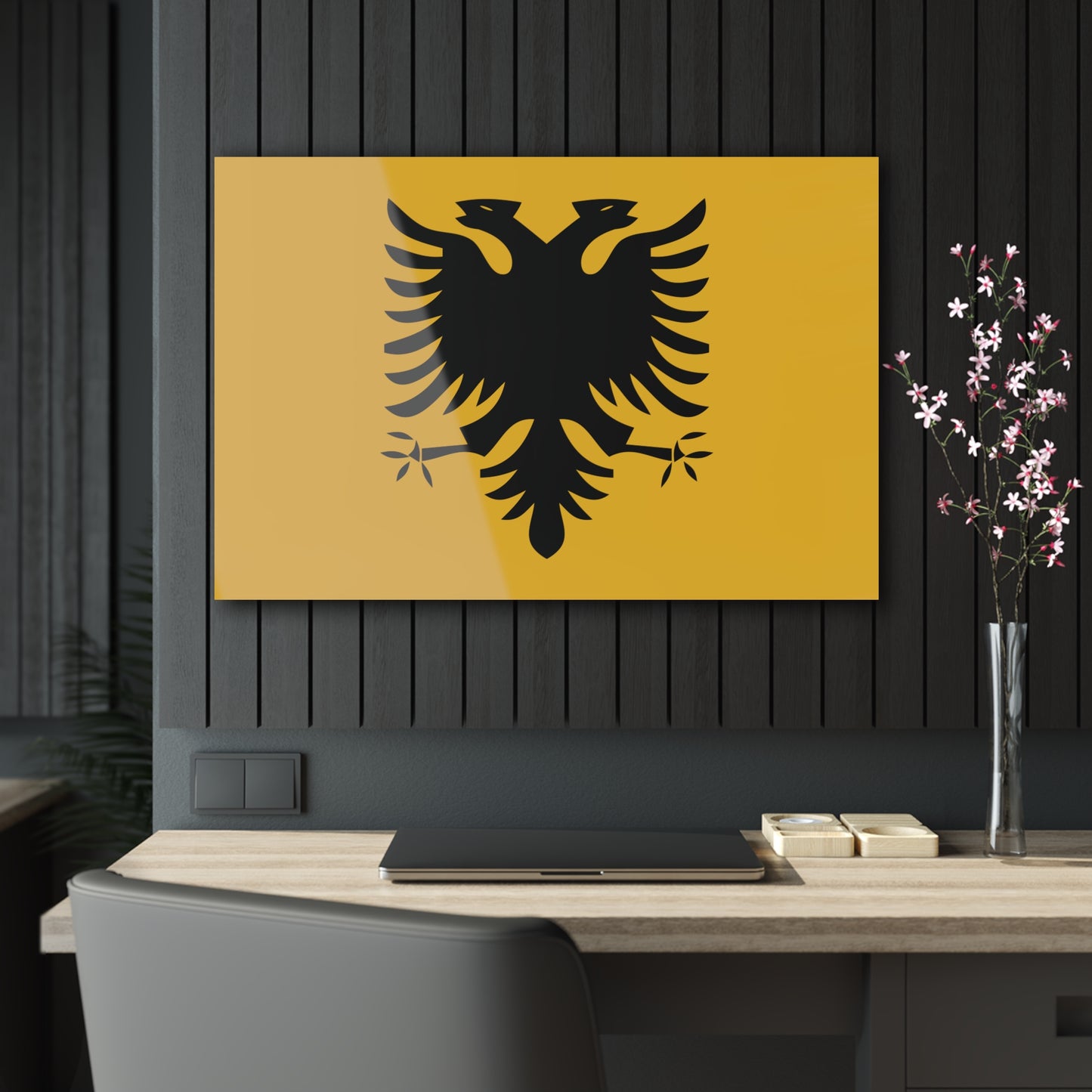 T5 Minimalist Albanian Flag Two Headed Eagle Acrylic Print