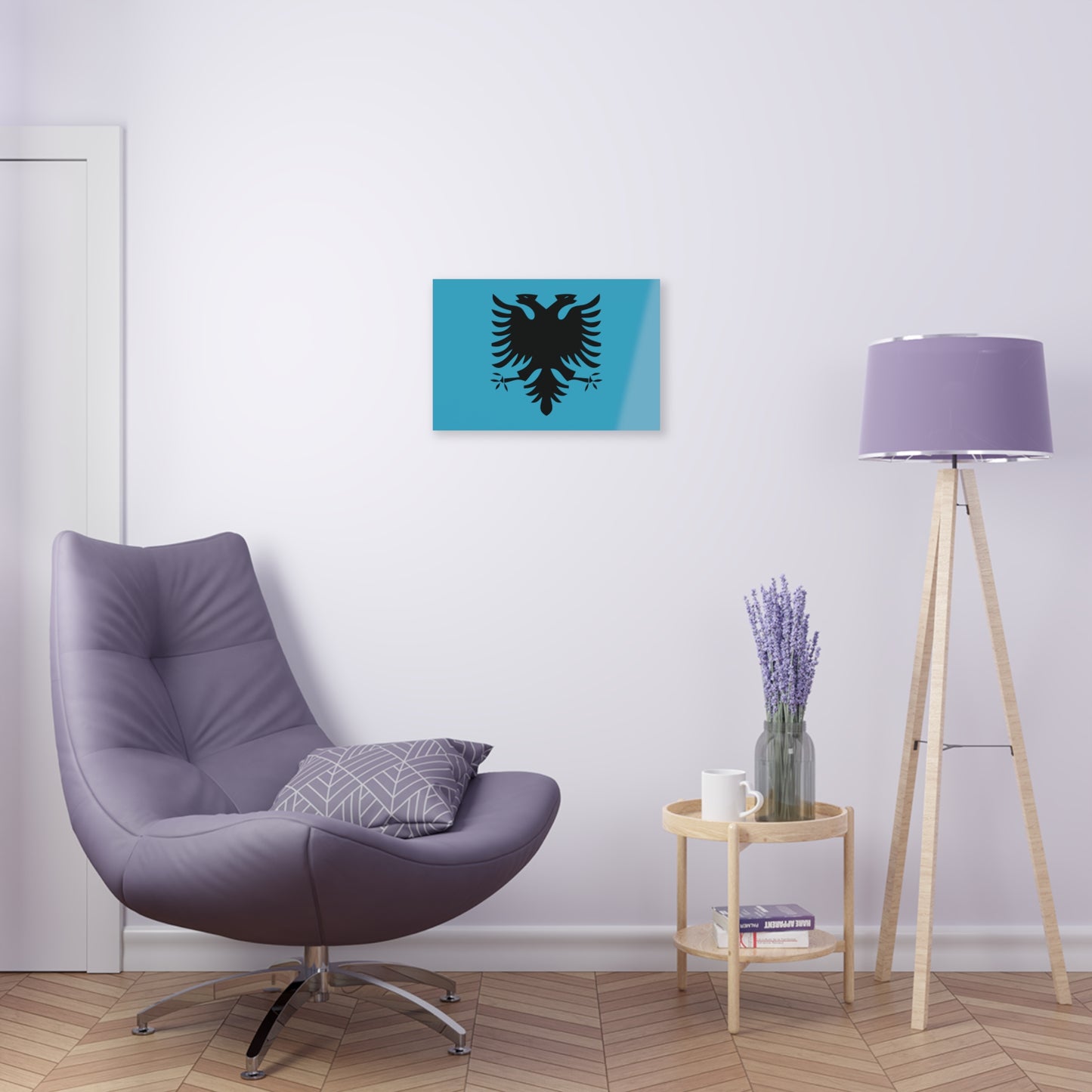 T5 Minimalist Albanian Flag Two Headed Eagle Acrylic Print