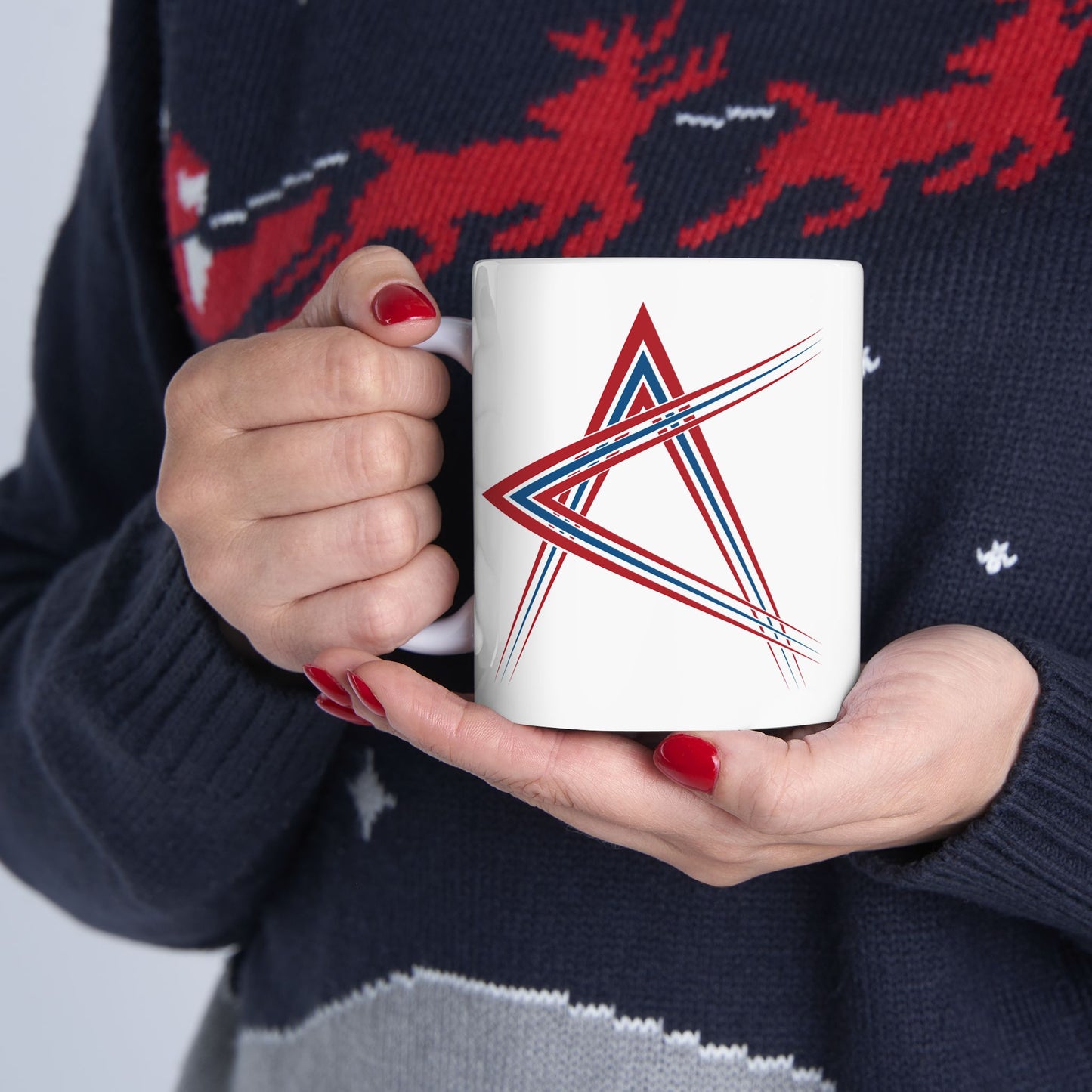 T5 Minimalist Colliding Shapes Ceramic Coffee Mug