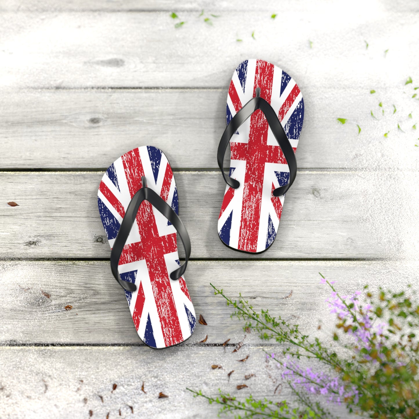 T5 Minimalist United Kingdom Flag Flip-Flops for Men & Women