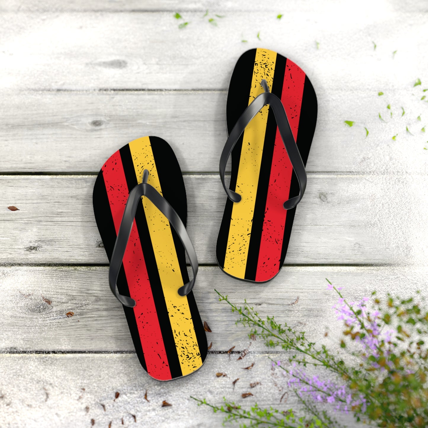 T5 Minimalist Textured Rectangles Flip-Flops for Men