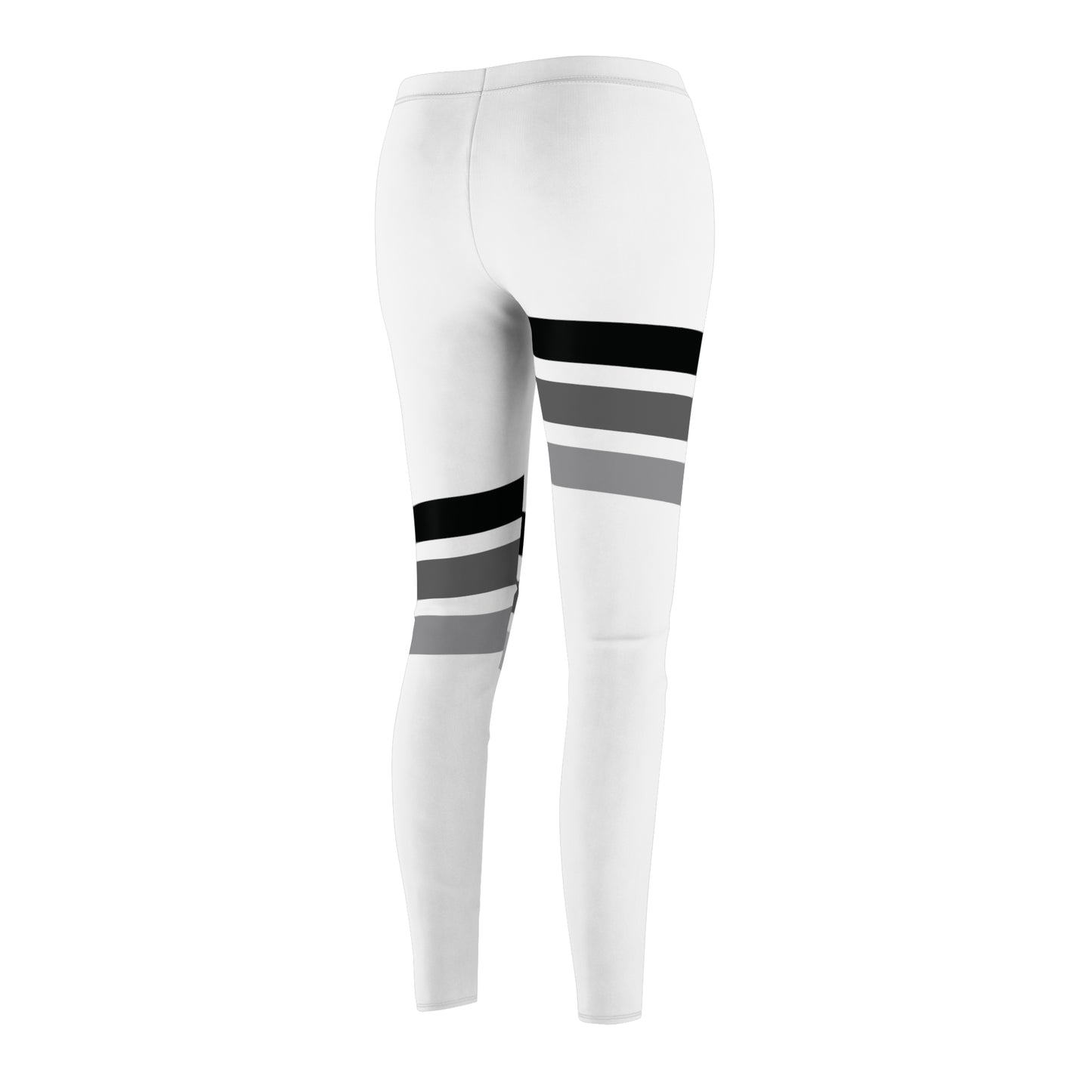 T5 Minimalist Black & Grey Bars Leggings for Women