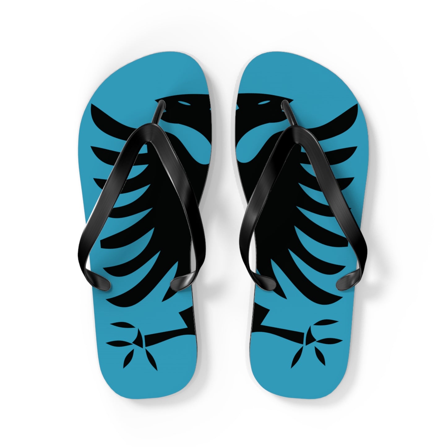 T5 Minimalist Albanian Flag Two Headed Eagle Flip-Flops for Men