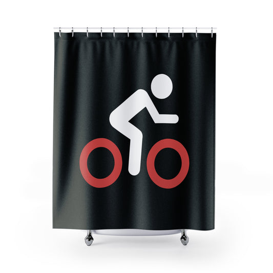 T5 Minimalist Cycling Sign Shower Curtain