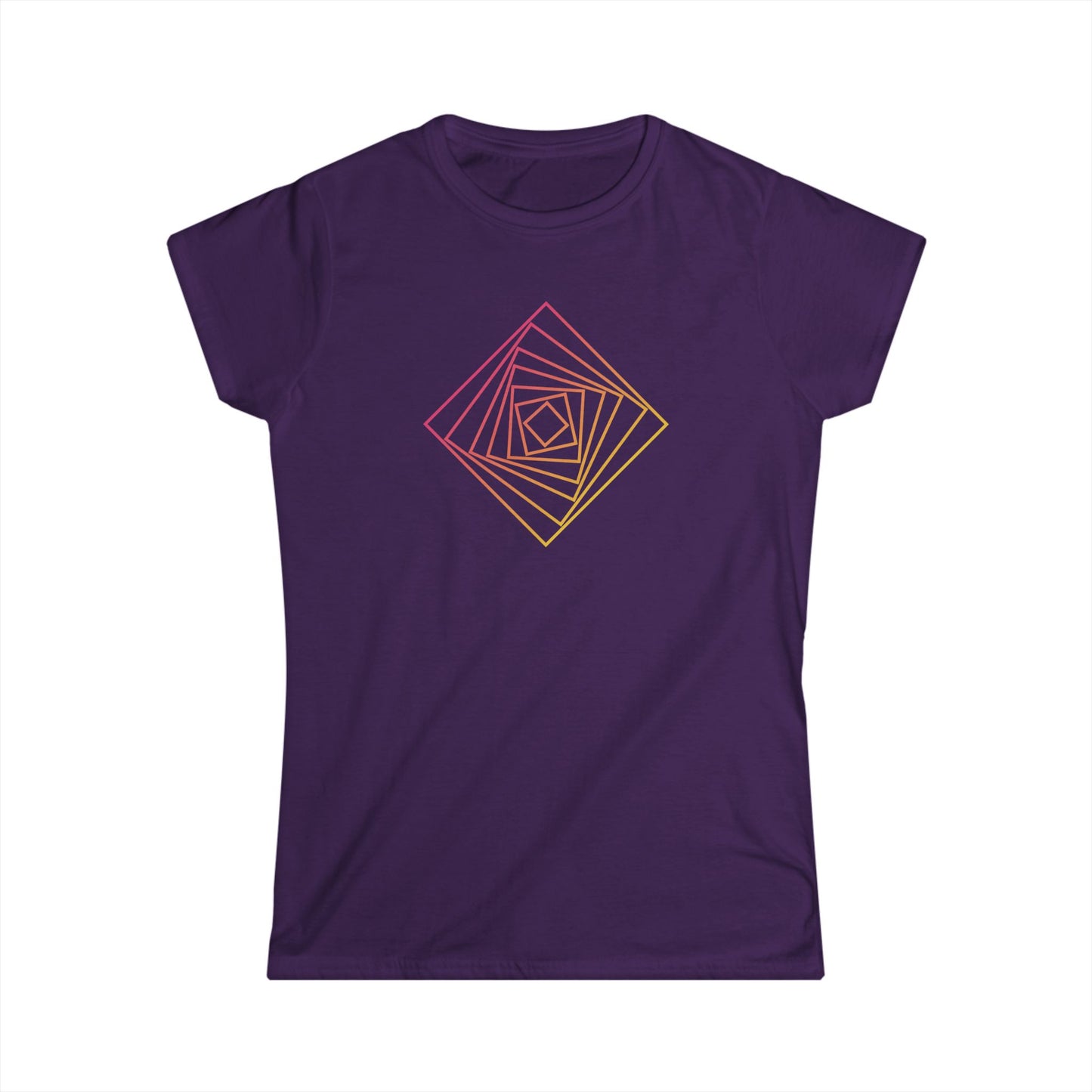 T5 Minimalist Spinning Squares T-Shirt for Women