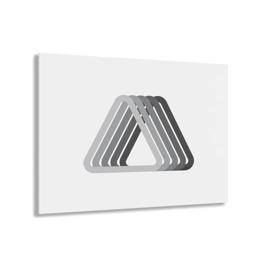 T5 Minimalist Monochromatic Triangles Acrylic Print