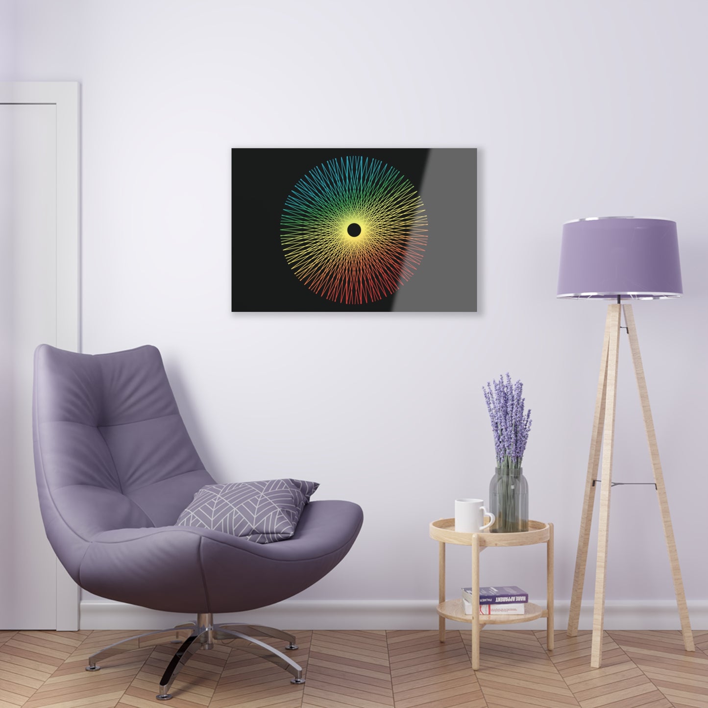 T5 Minimalist Color Web Acrylic Print