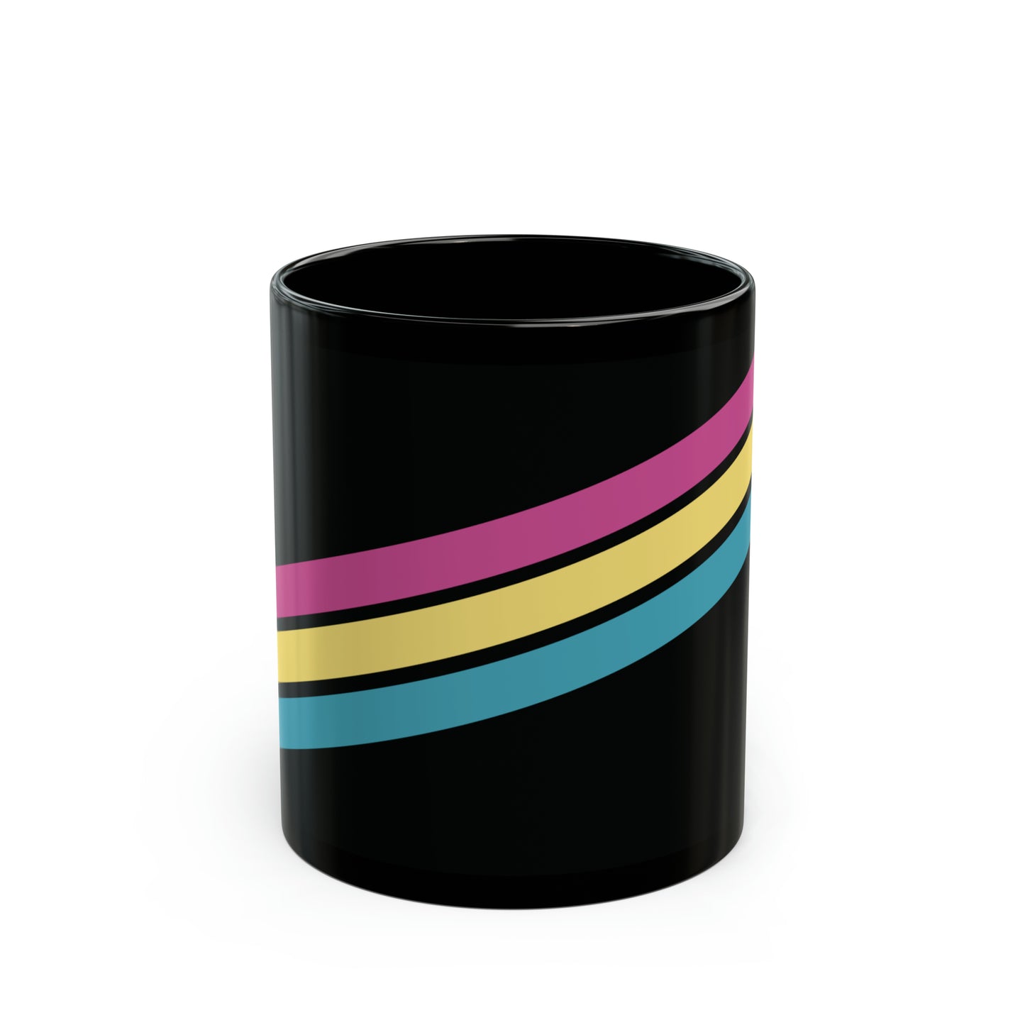 T5 Minimalist Rounded Bars Ceramic Coffee Mug