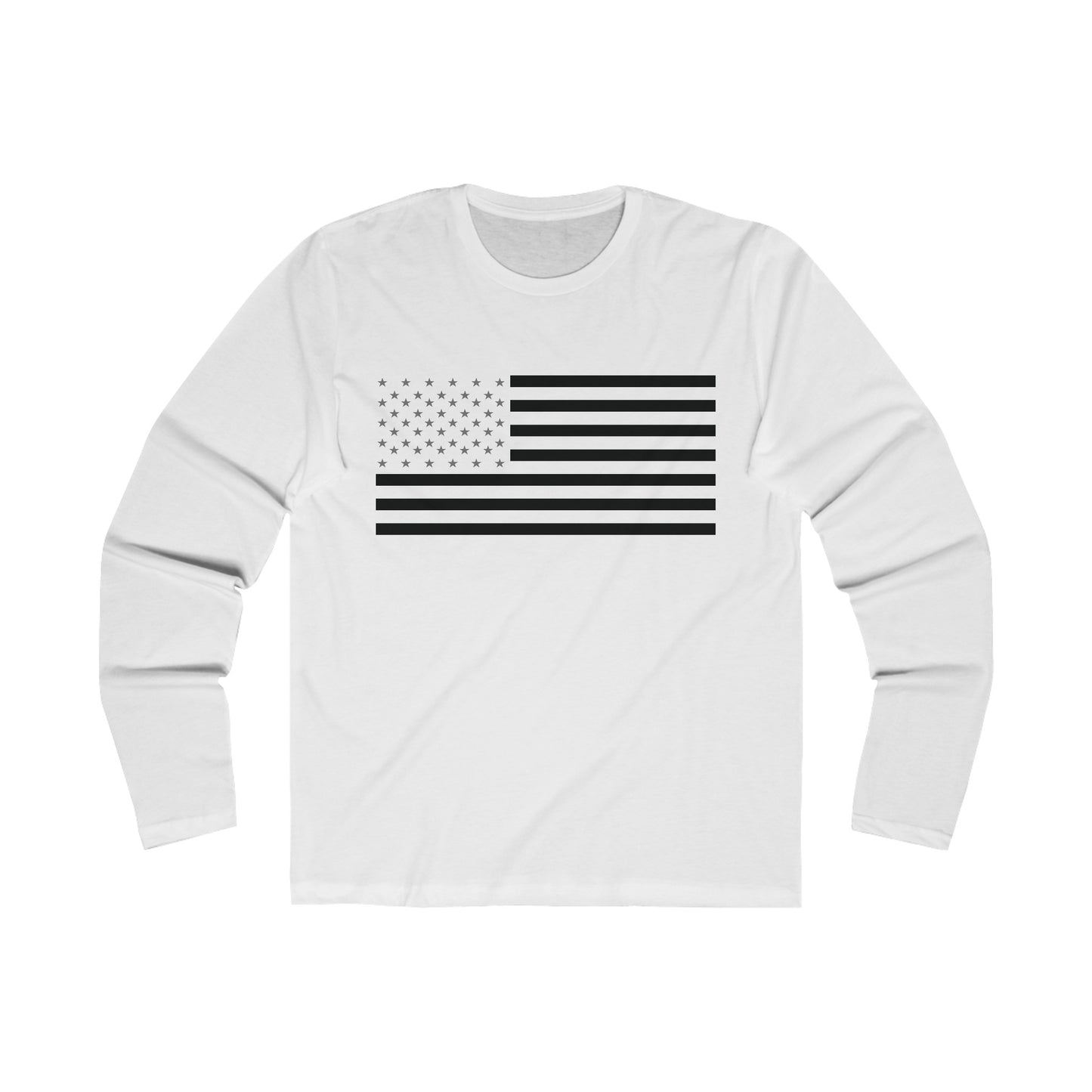 T5 Minimalist U.S.A. Flag Long Sleeve Crew Tee for Men & Women