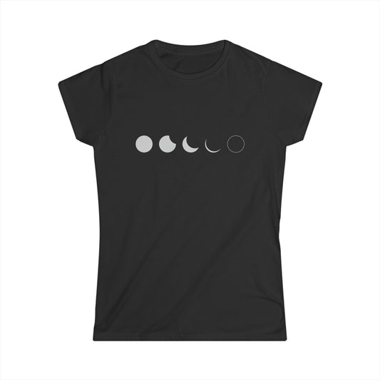 T5 Minimalist Lunar Eclipse T-Shirt for Women