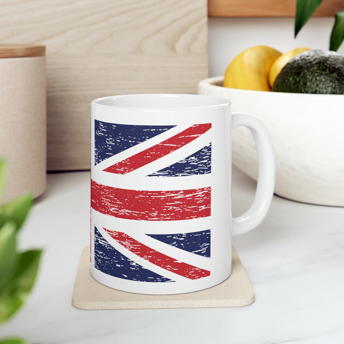 T5 Minimalist United Kingdom Flag Ceramic Coffee Mug