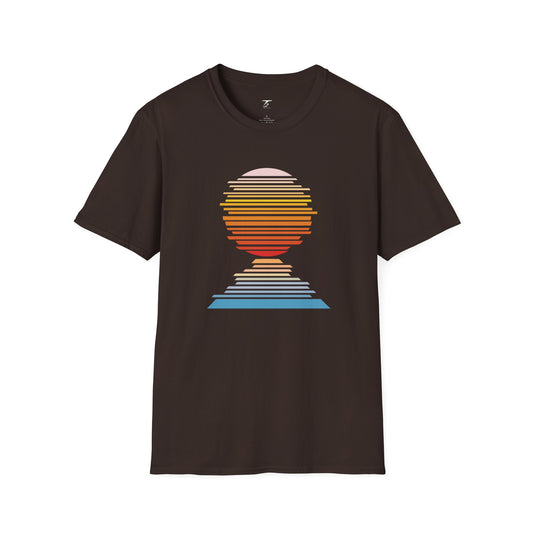 T5 Minimalist Sliced Sunset T-Shirt for Men