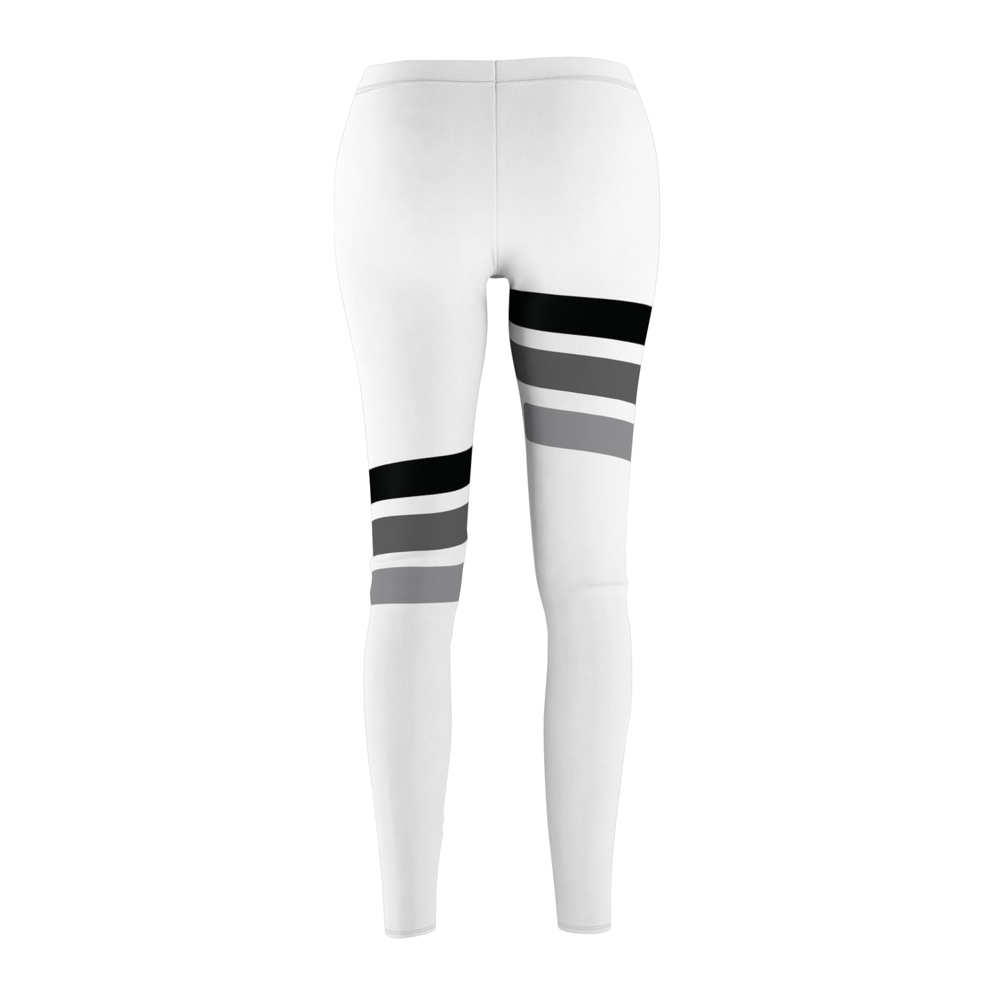 T5 Minimalist Black & Grey Bars Leggings for Women