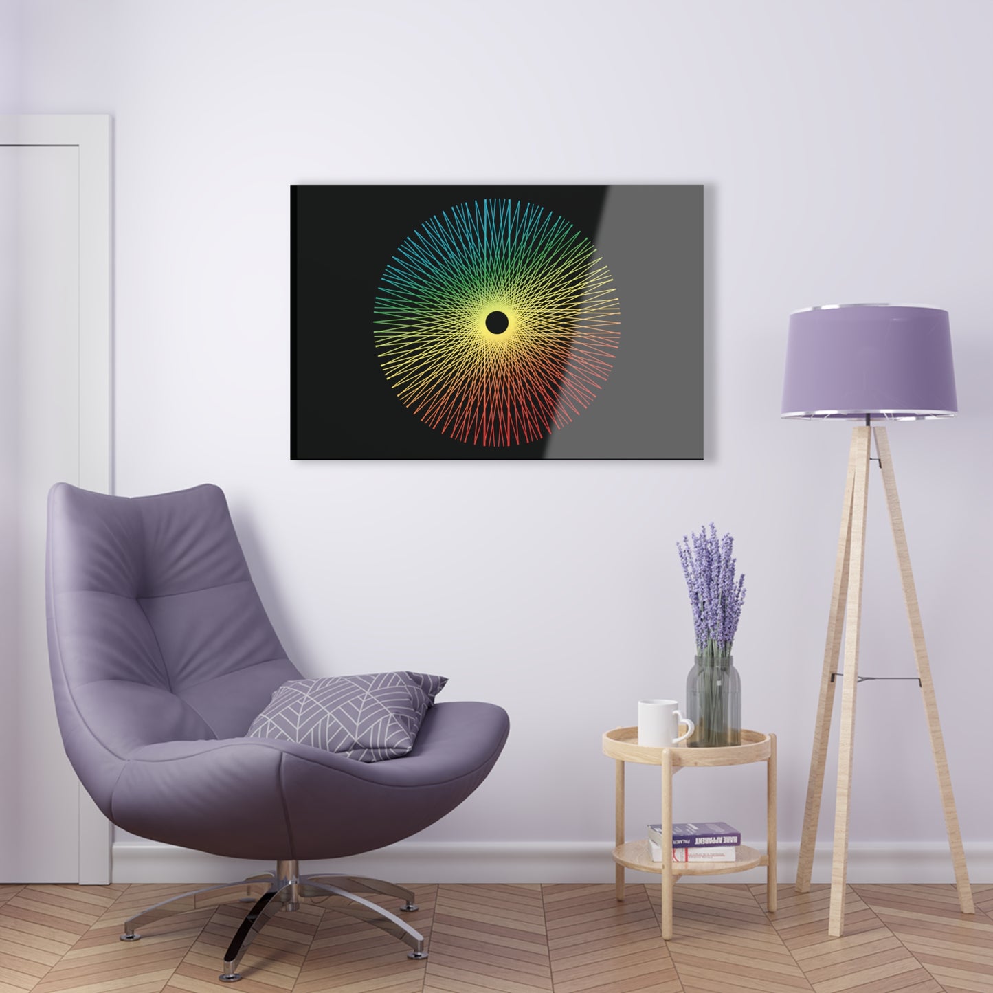 T5 Minimalist Color Web Acrylic Print