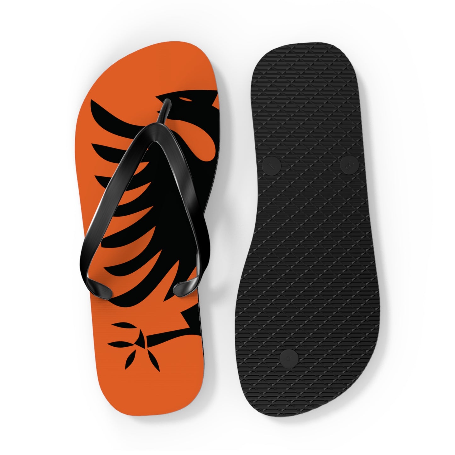 T5 Minimalist Albanian Flag Two Headed Eagle Flip-Flops for Men & Women