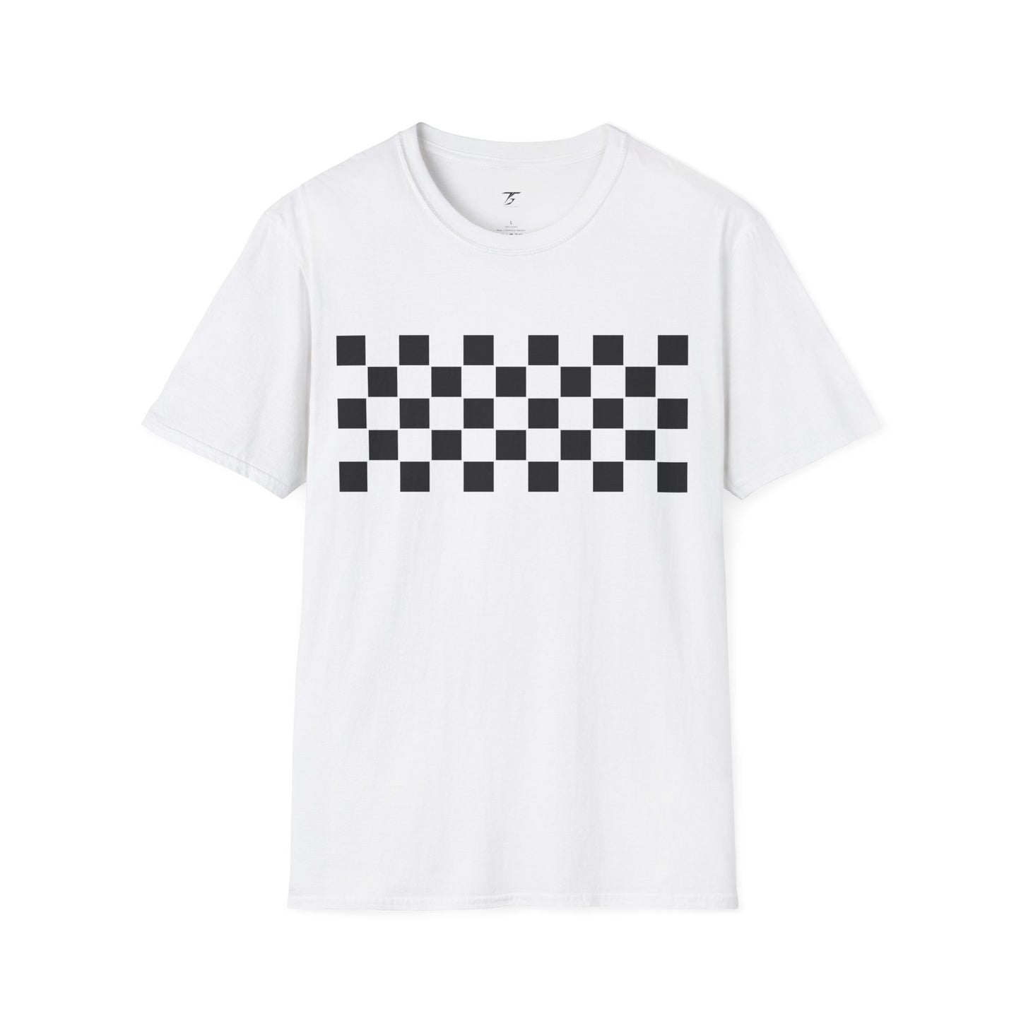 T5 Minimalist Racing Flag T-Shirt for Men