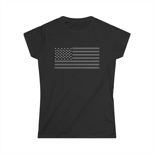 T5 Minimalist USA Flag T-Shirt for Women