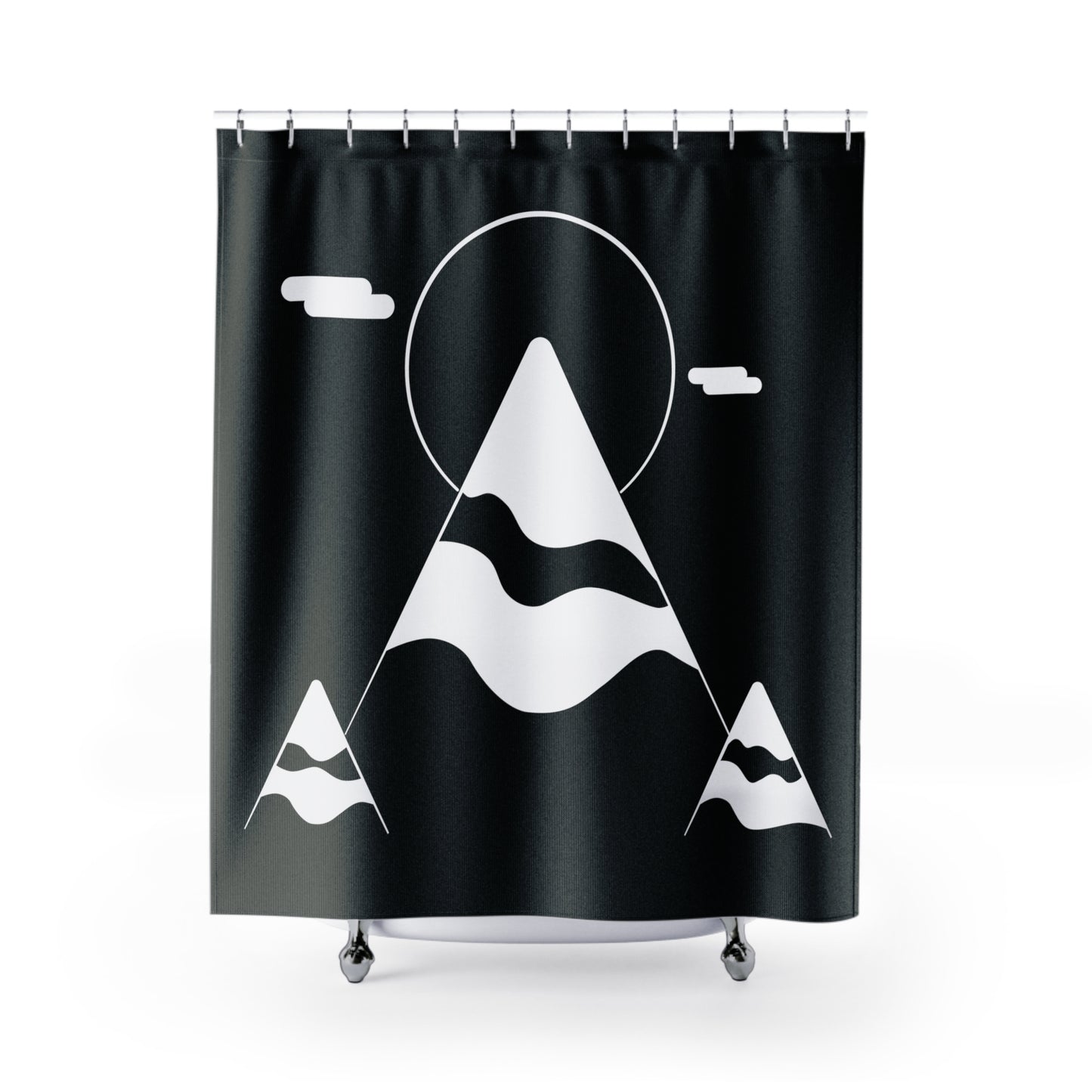 T5 Minimalist Winter Sunrise Shower Curtain