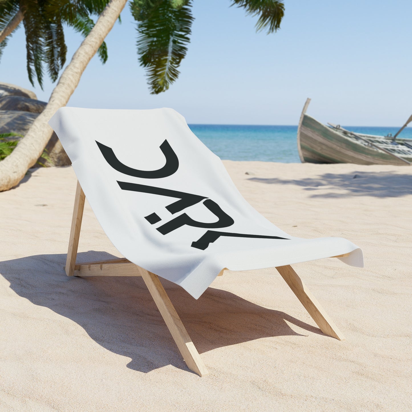 T5 Minimalist Dark Beach Towel for Men & Women