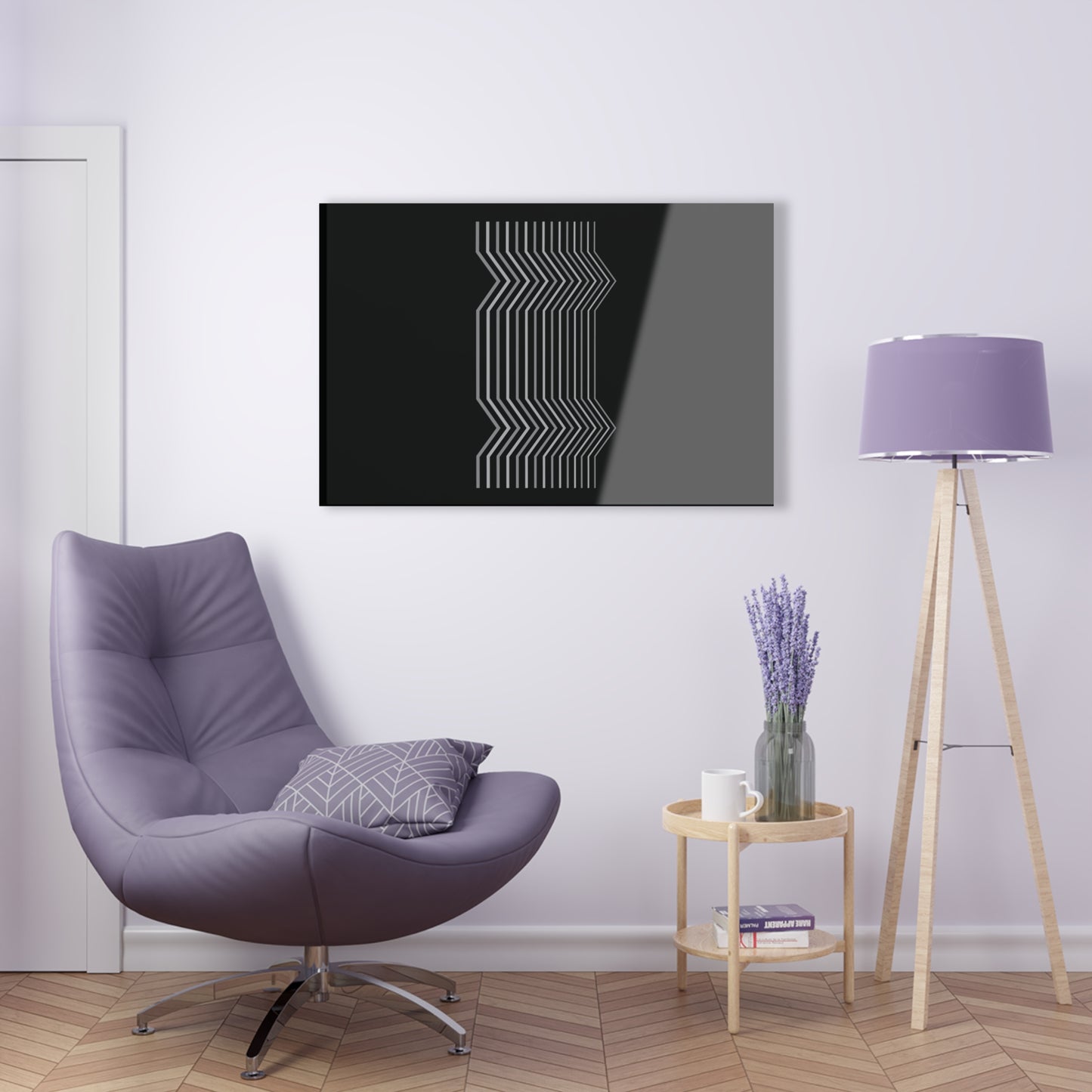 T5 Minimalist Broken Lines Acrylic Print