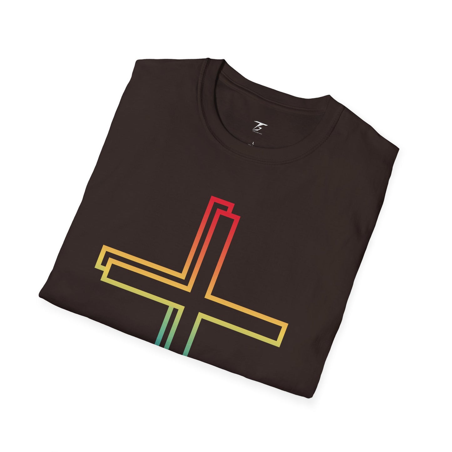 T5 Minimalist Colorful Plus Sign T-Shirt for Men