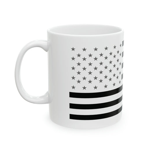 T5 Minimalist U.S.A. Flag Ceramic Coffee Mug