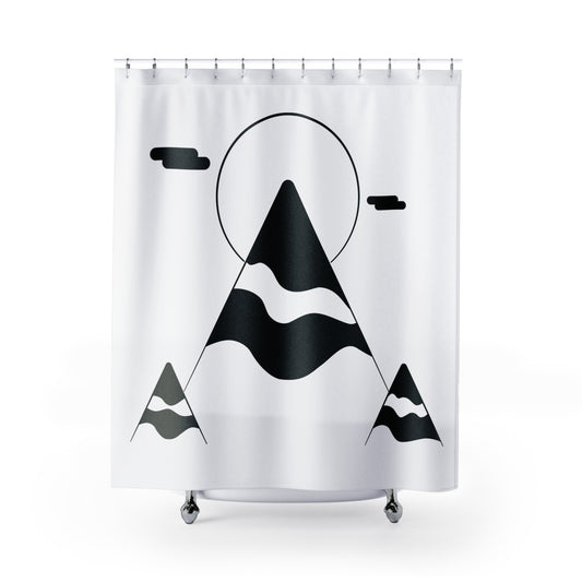 T5 Minimalist Winter Sunrise Shower Curtain