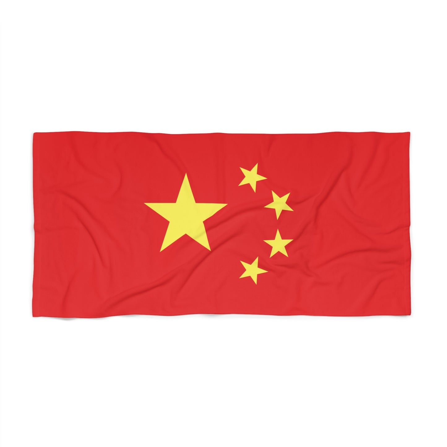 T5 Minimalist China Flag Stars Beach Towel for Men & Women