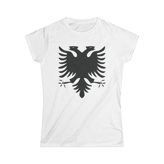 T5 Minimalist Albanian Flag Two Headed Eagle T-Shirt for Women