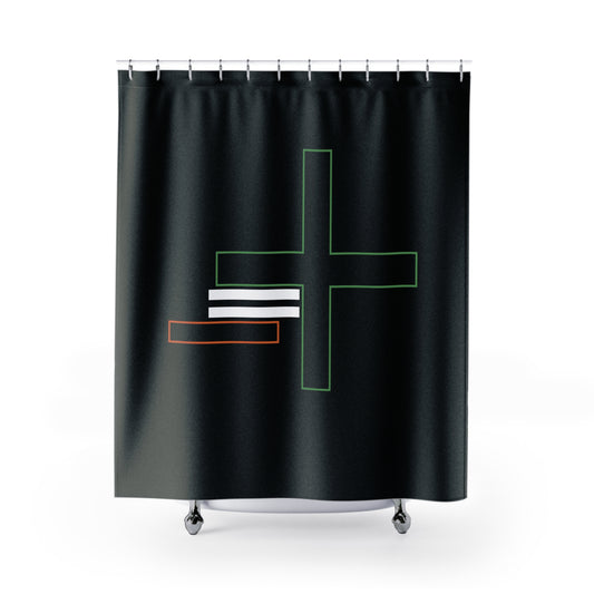 T5 Minimalist Less is More Shower Curtain