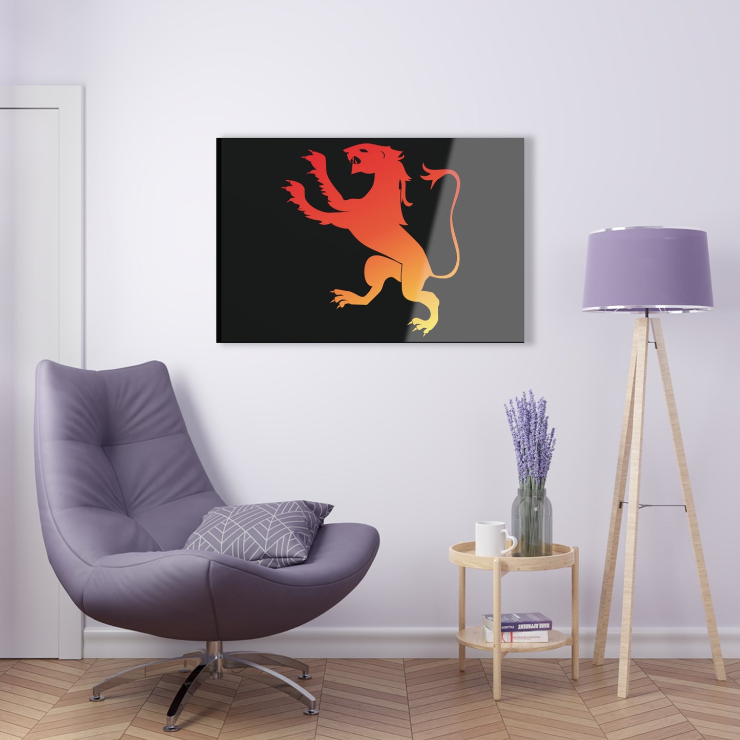 T5 Minimalist Spanish Lion Acrylic Print