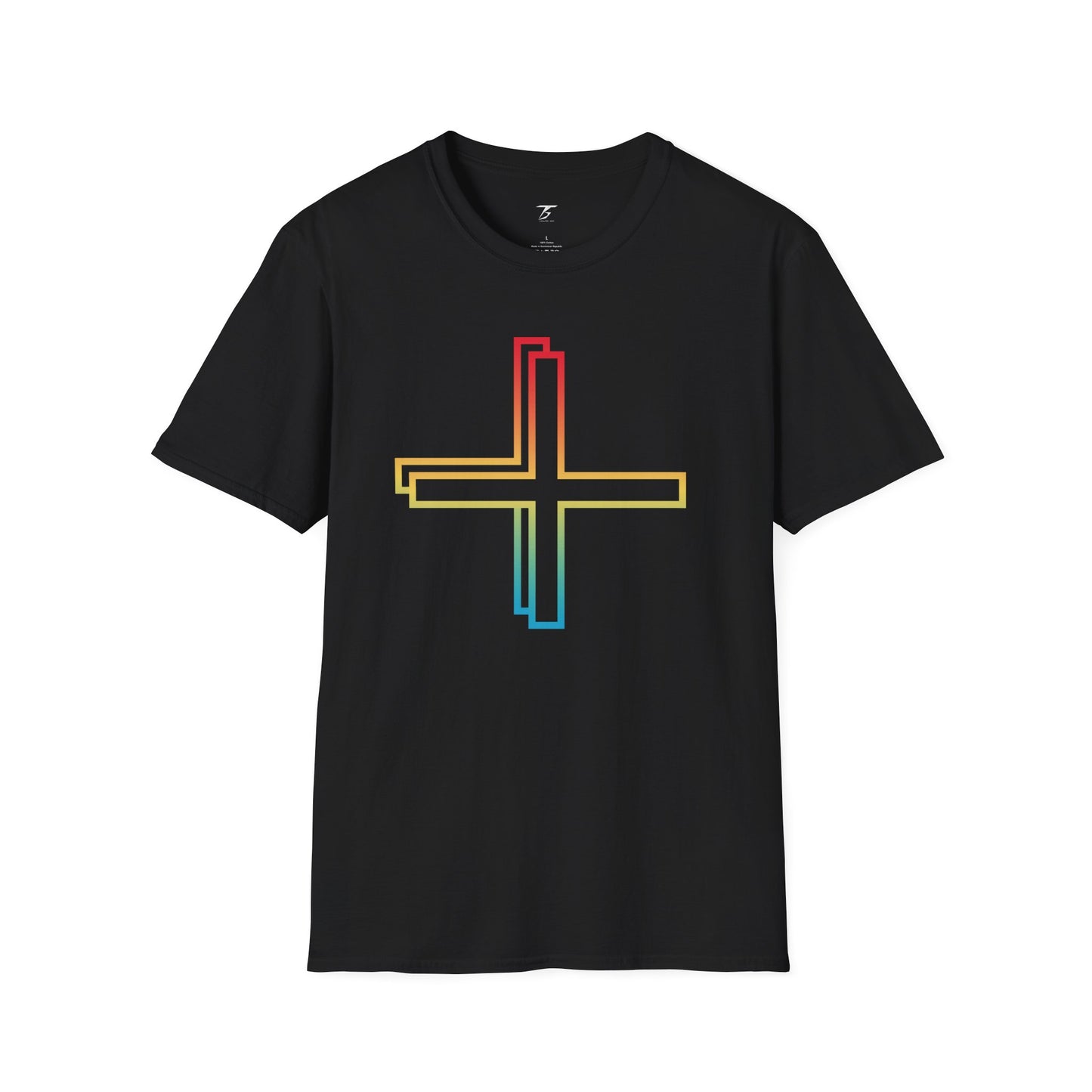 T5 Minimalist Colorful Plus Sign T-Shirt for Men