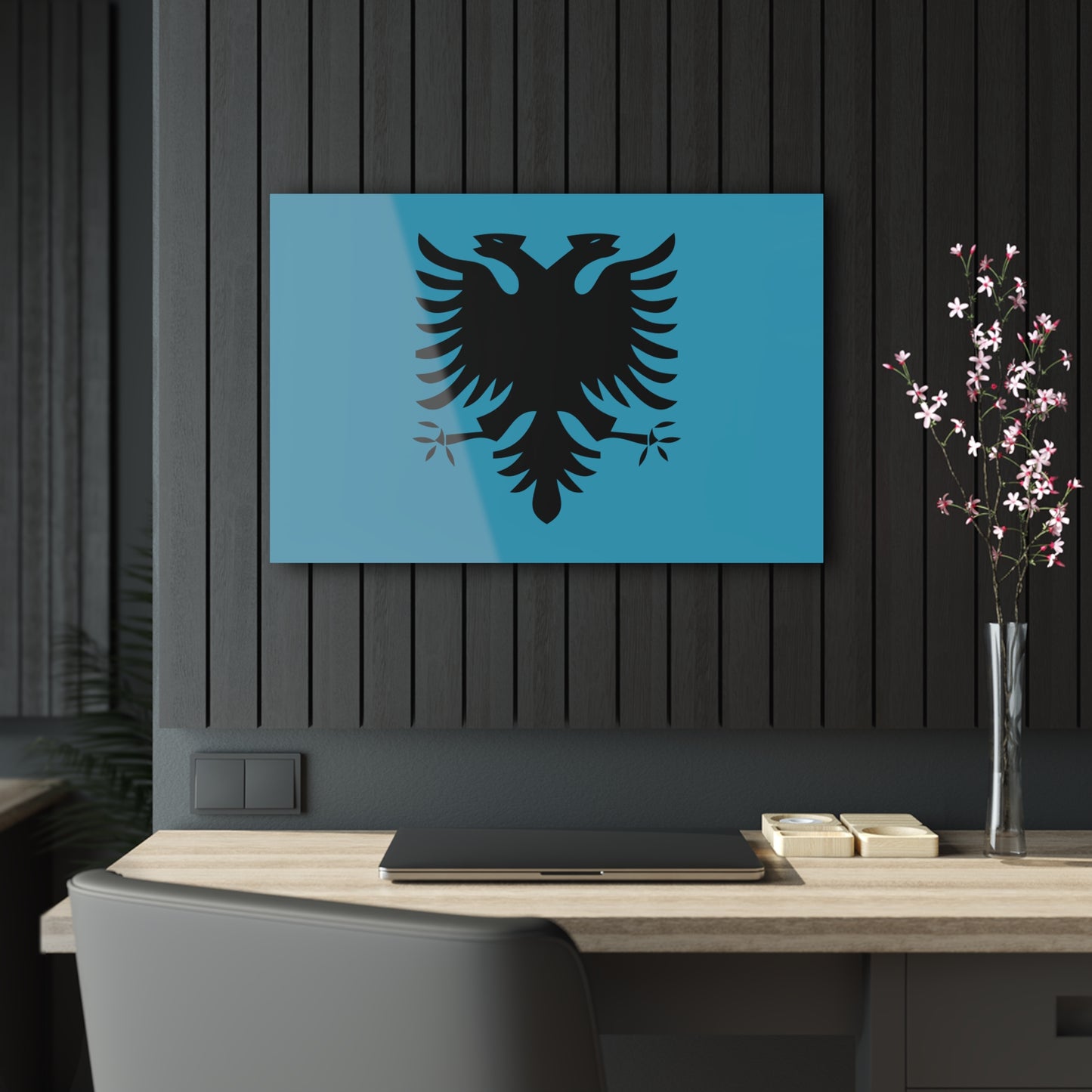 T5 Minimalist Albanian Flag Two Headed Eagle Acrylic Print