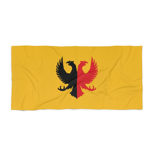 T5 Minimalist Two Headed Eagle Beach Towel for Men & Women