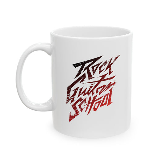 T5 Minimalist ROCK GUITAR SCHOOL Ceramic Coffee Mug