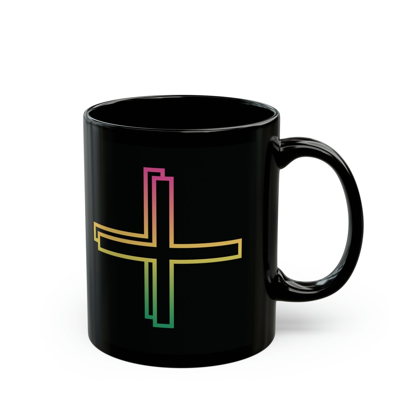 T5 Minimalist Colorful Plus Sign Ceramic Coffee Mug