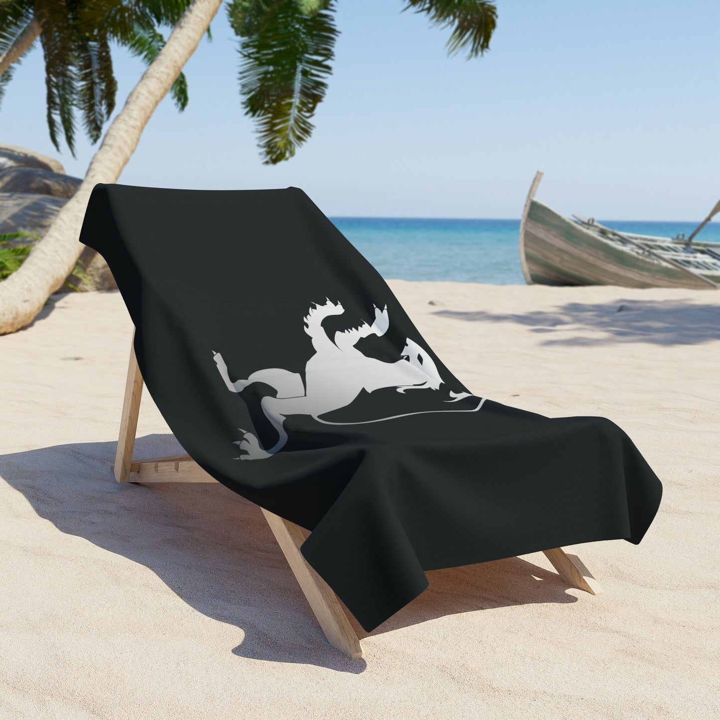 T5 Minimalist Spanish Lion Beach Towel for Men & Women