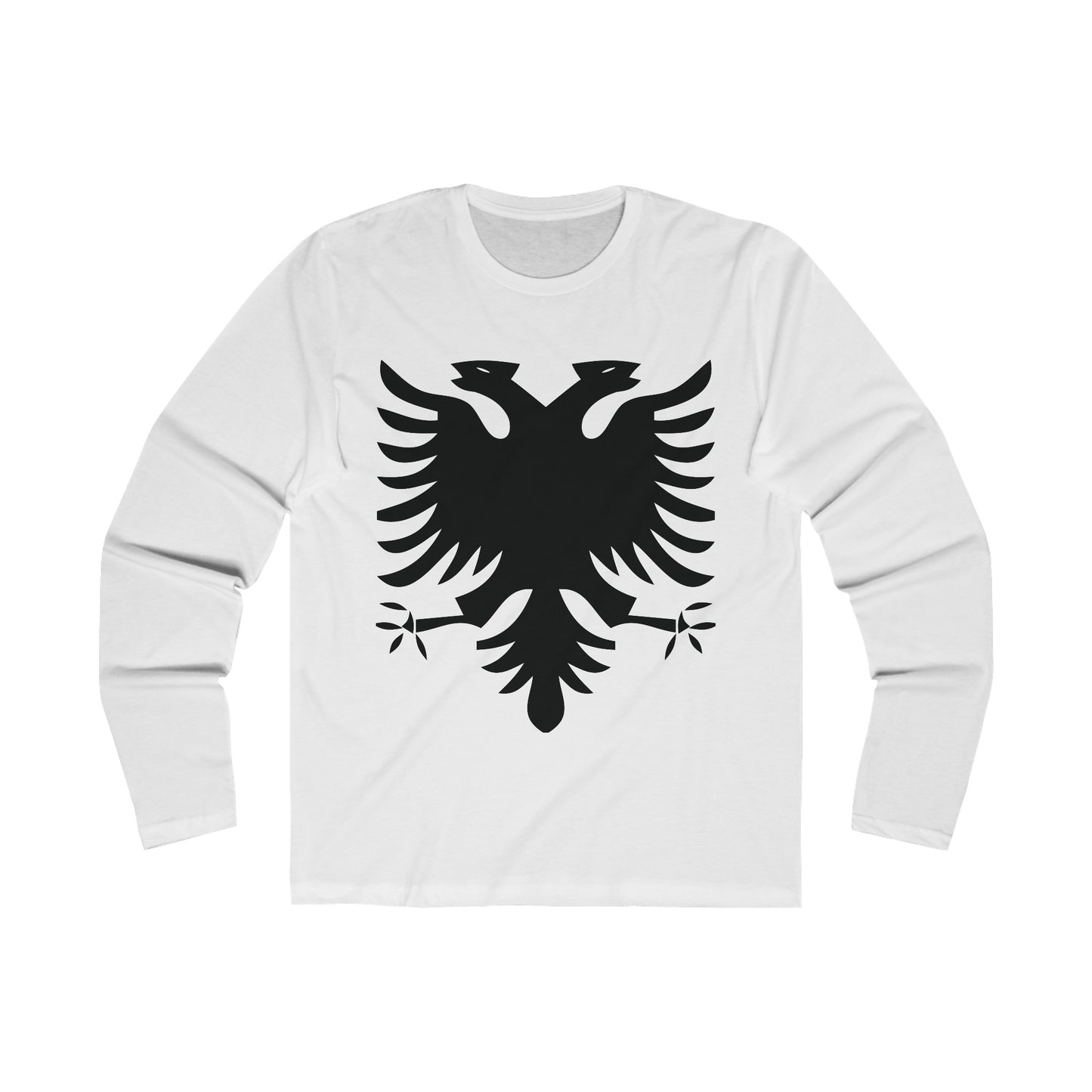 T5 Minimalist Albanian Flag Two Headed Eagle Long Sleeve Crew Tee for Women