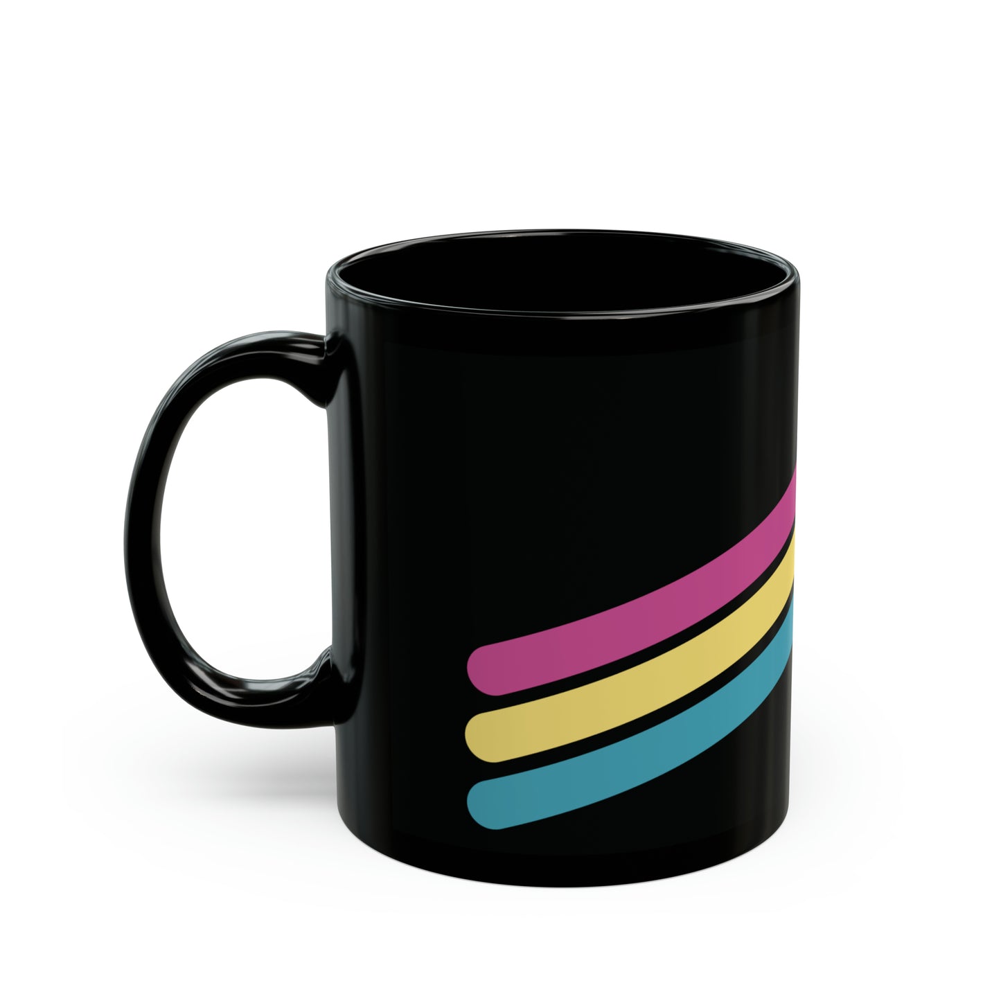 T5 Minimalist Rounded Bars Ceramic Coffee Mug