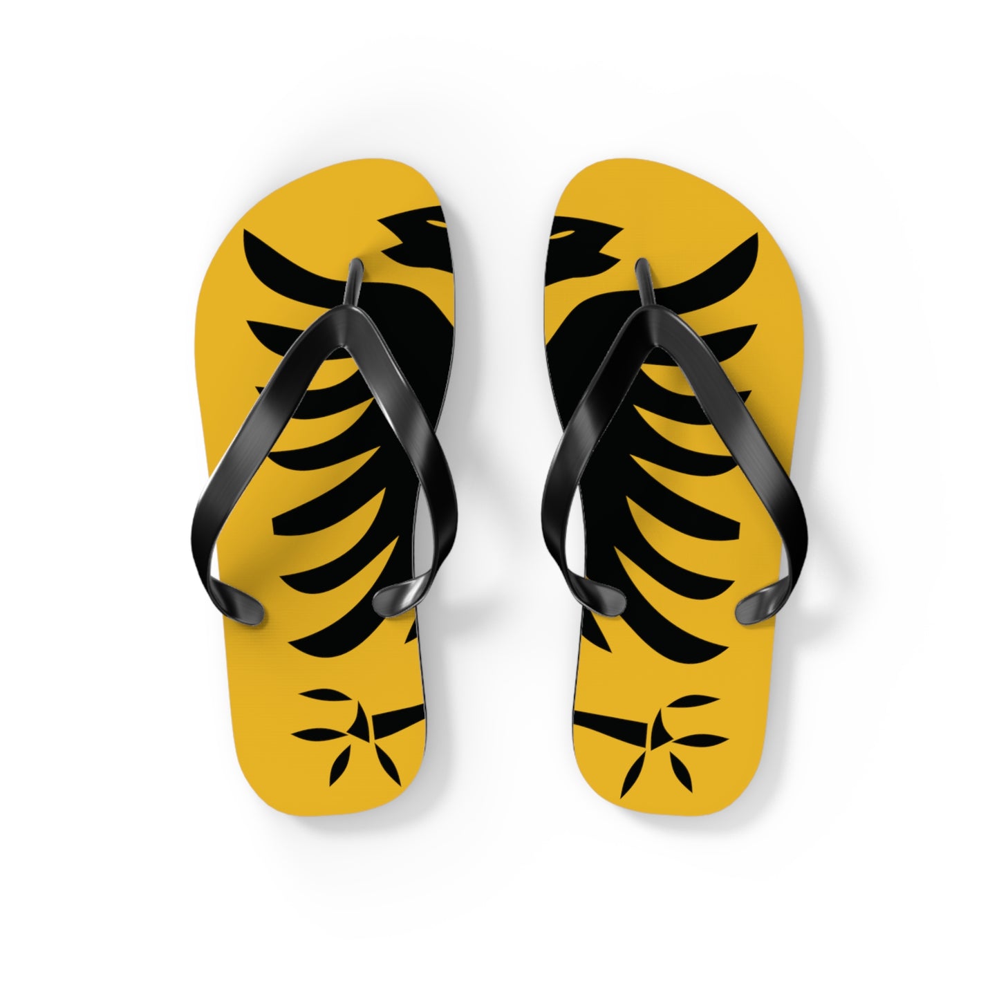 T5 Minimalist Albanian Flag Two Headed Eagle Flip-Flops for Women