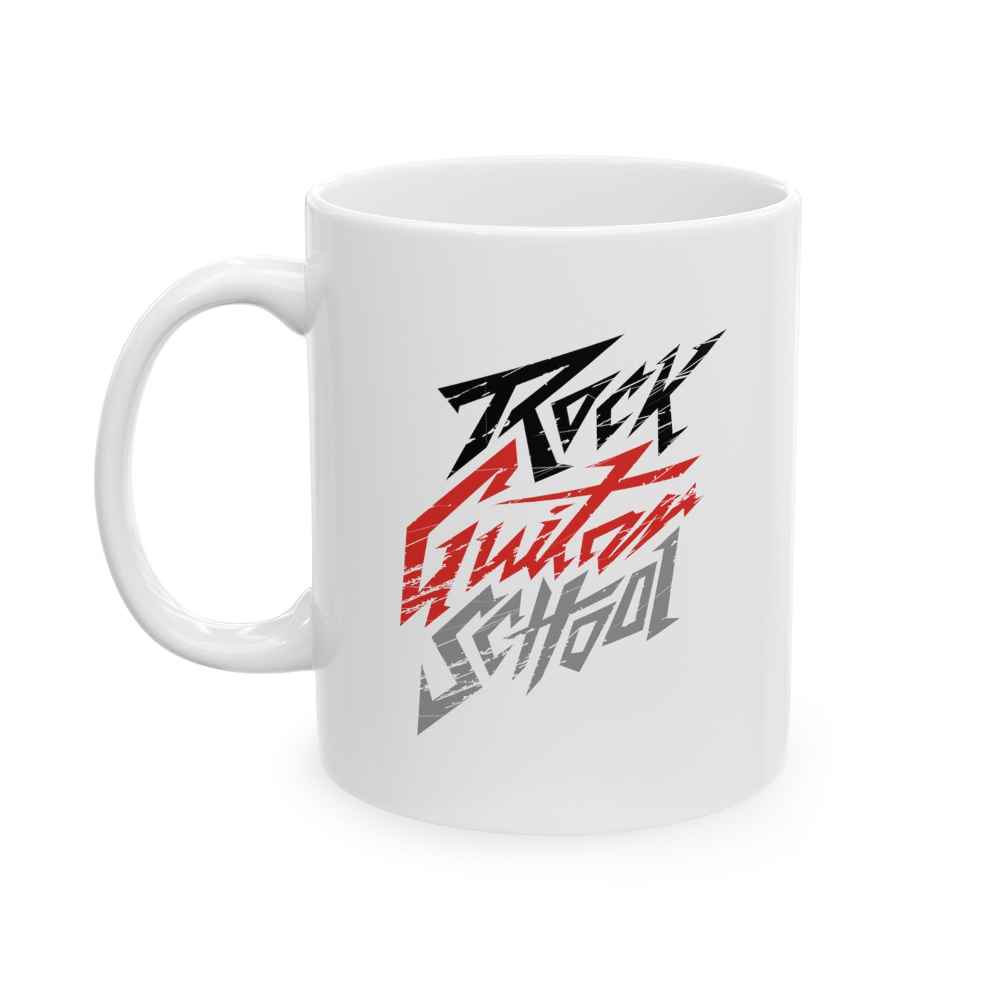 T5 Minimalist ROCK GUITAR SCHOOL Ceramic Coffee Mug