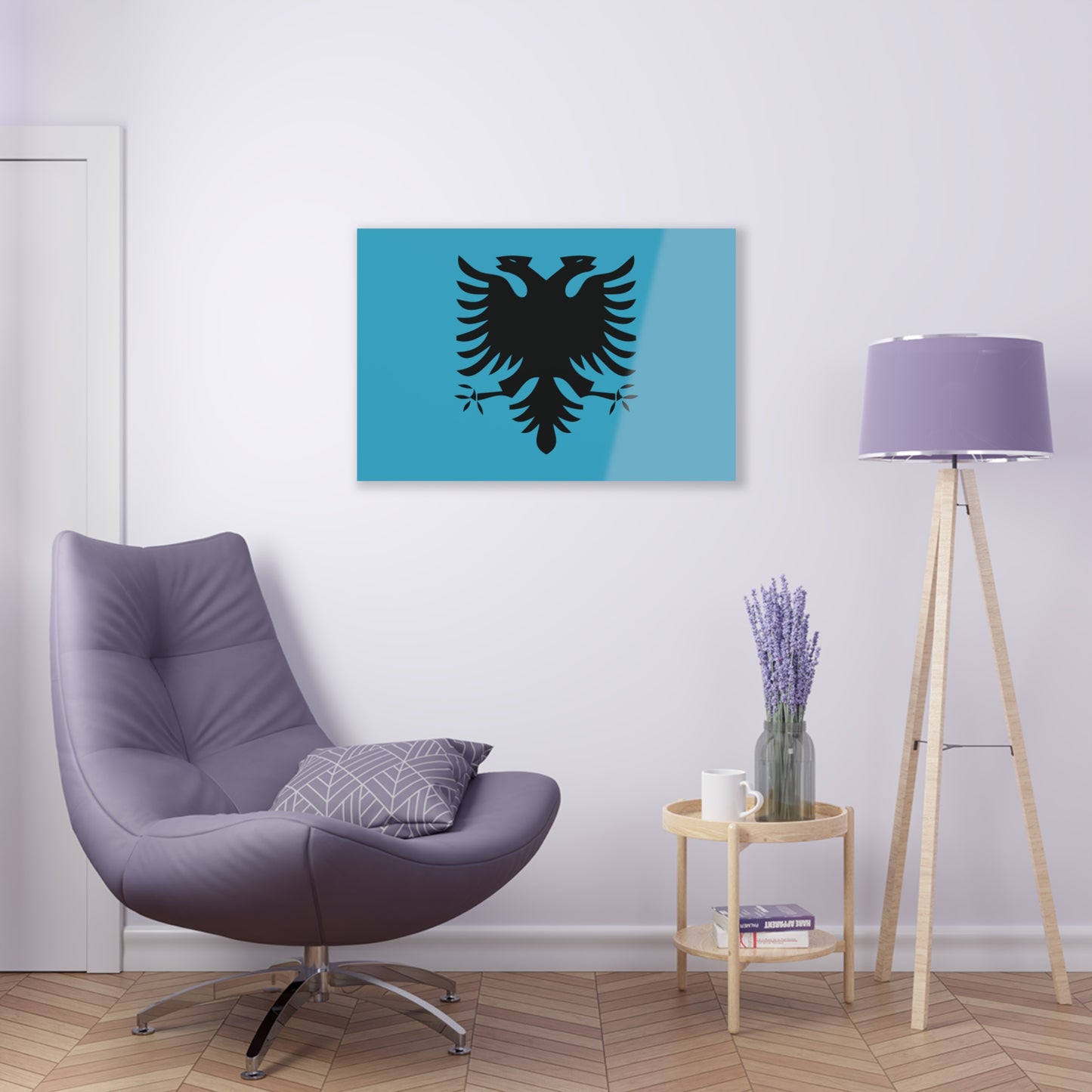 T5 Minimalist Albanian Flag Two Headed Eagle Acrylic Print