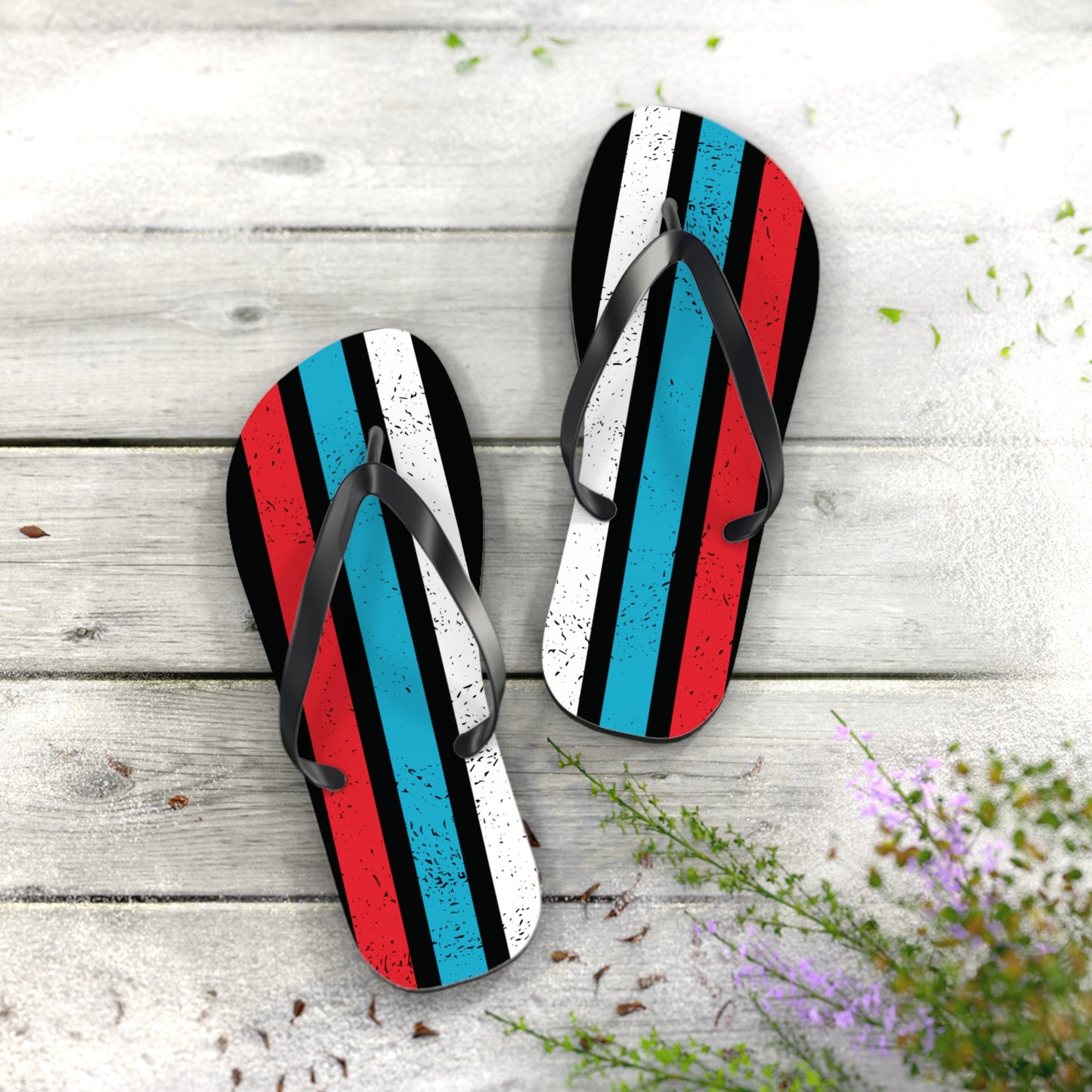 T5 Minimalist Textured Rectangles Flip-Flops for Women