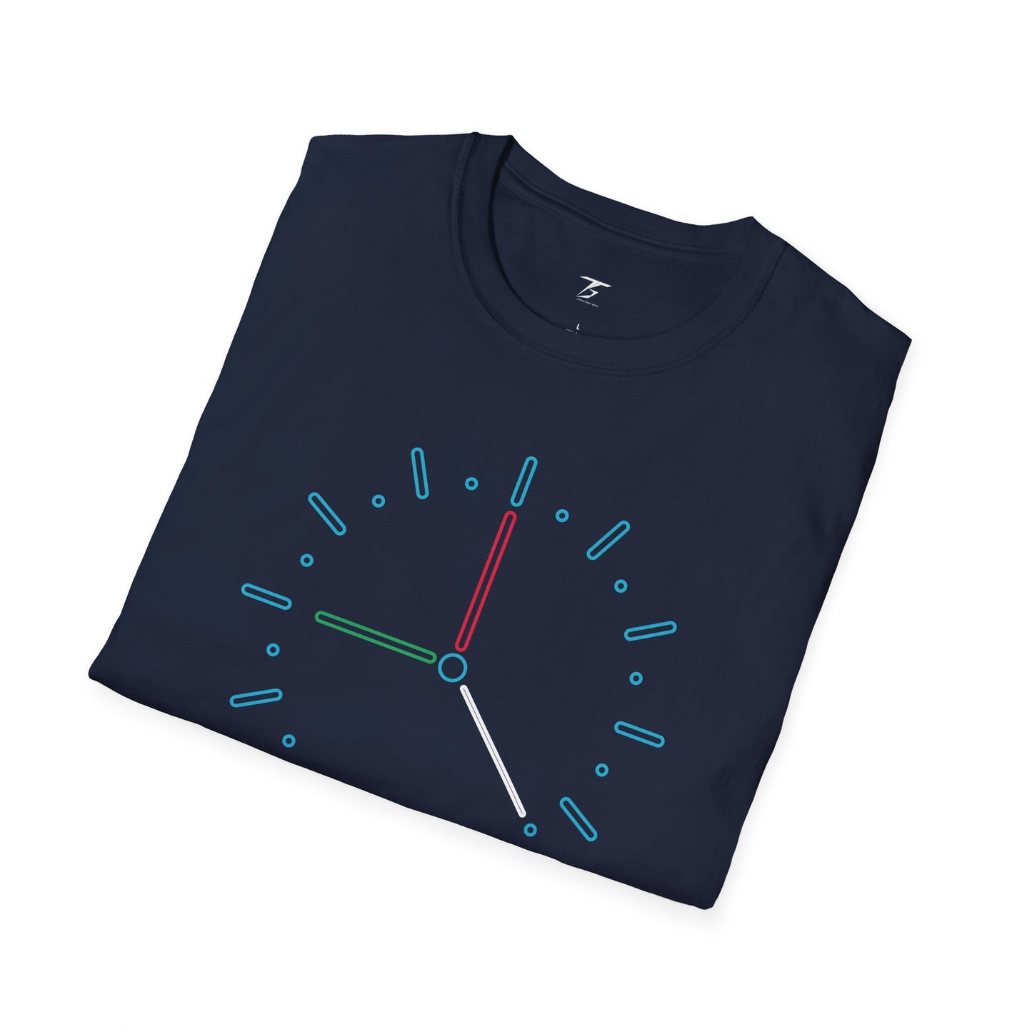 T5 Minimalist Digital Clock T-Shirt for Men