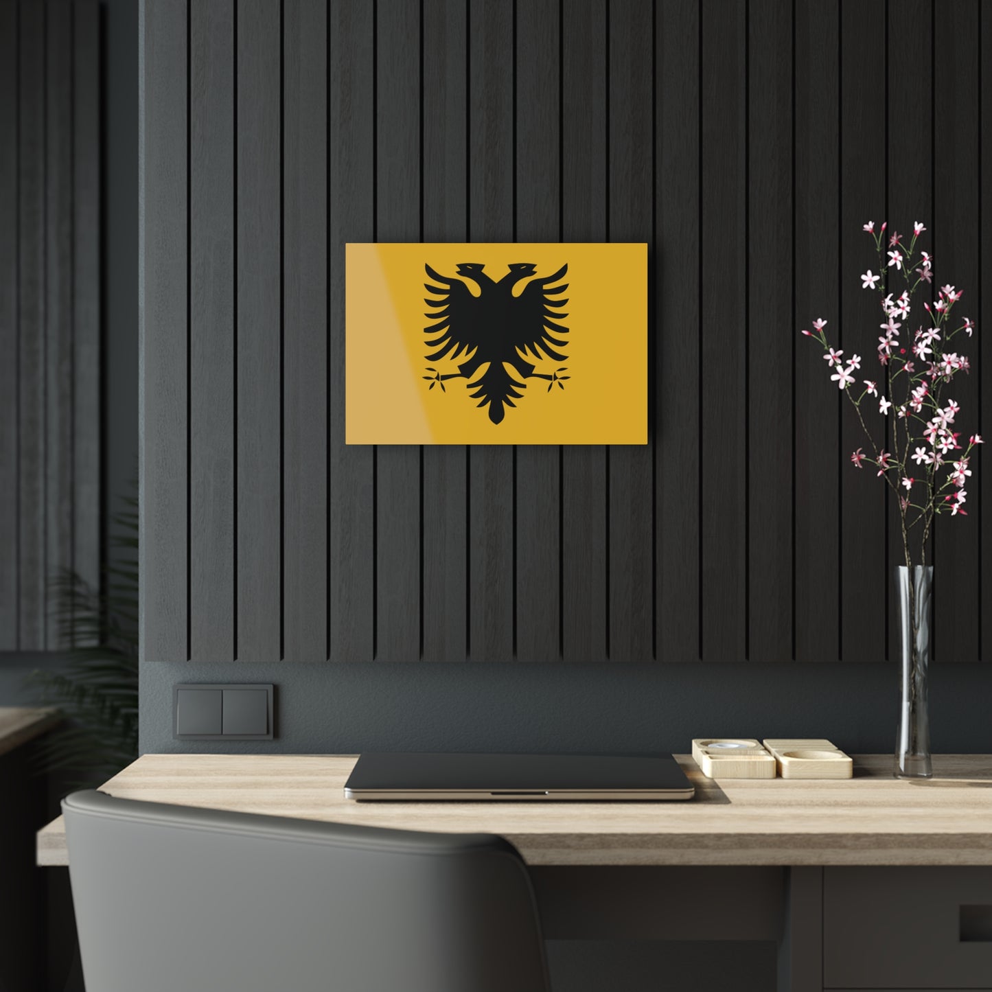 T5 Minimalist Albanian Flag Two Headed Eagle Acrylic Print