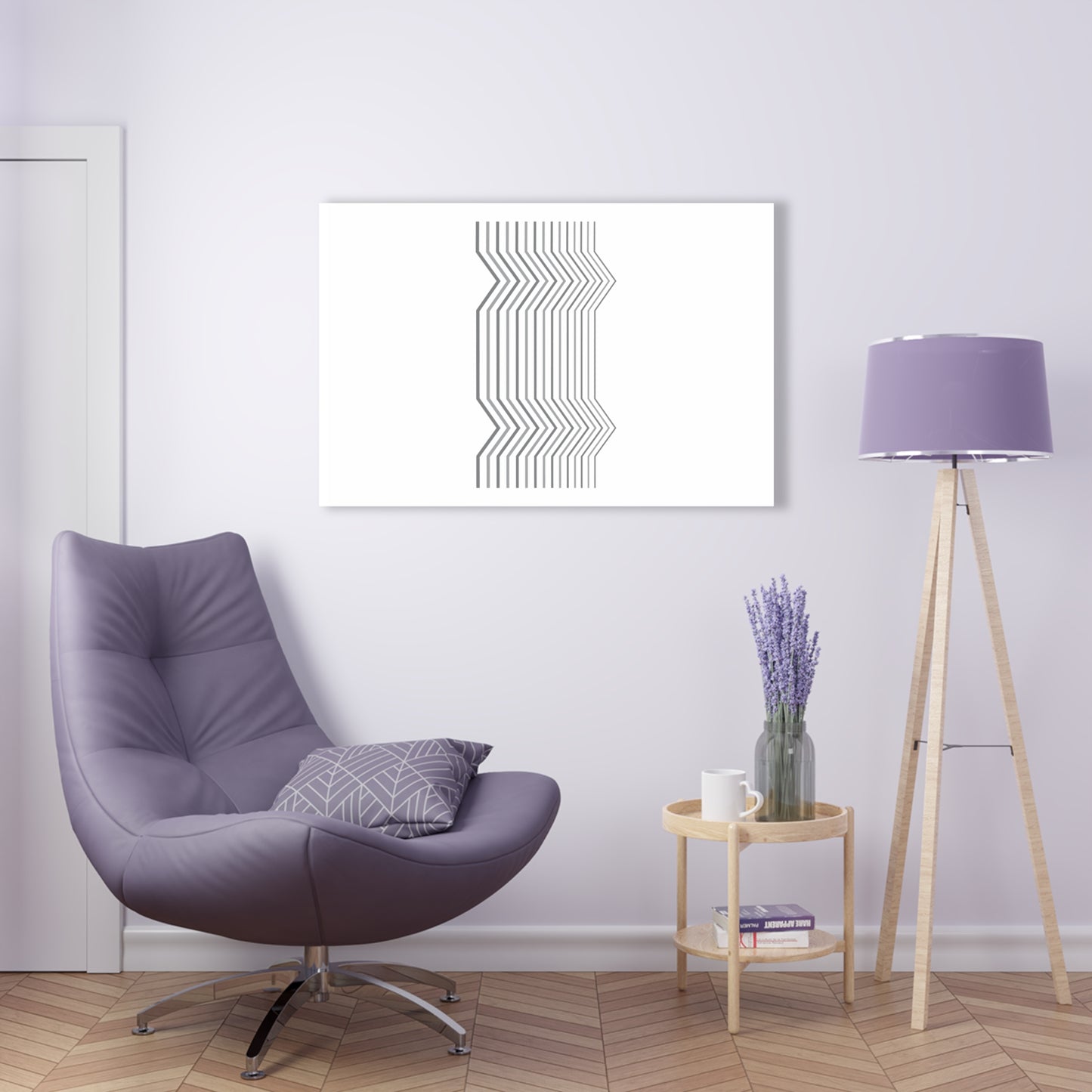 T5 Minimalist Broken Lines Acrylic Print