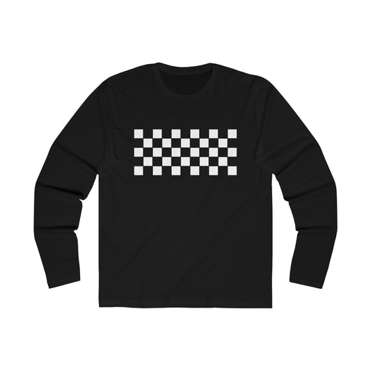 T5 Minimalist Racing Flag Long Sleeve Crew Tee for Women