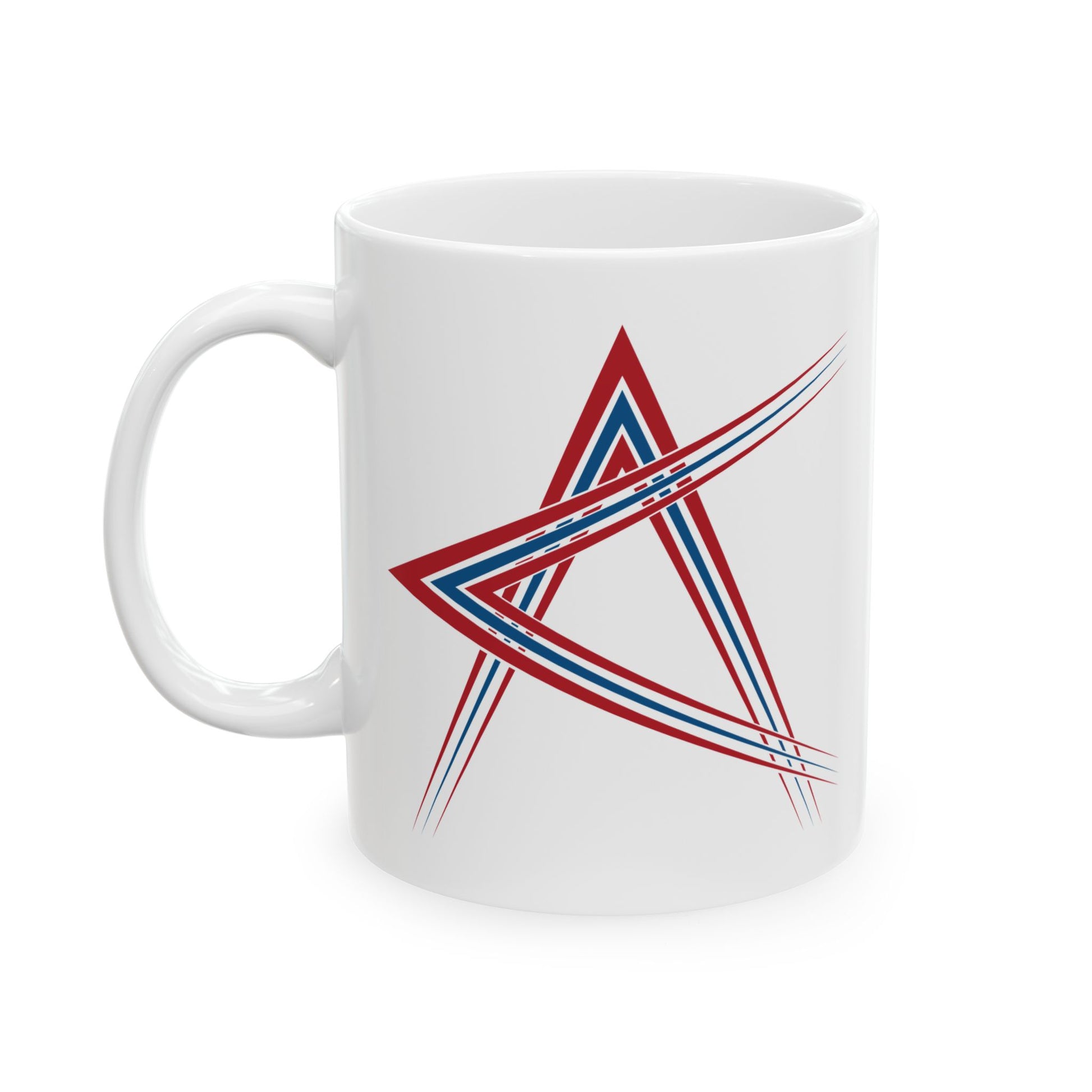 T5 Minimalist Colliding Shapes Ceramic Coffee Mug